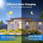 Peasur Solar Powered Lights Outdoor Motion Sensor, 2 Pack 140 LED Fence Light - Image 3