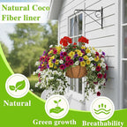 Hanging Planters Basket Set of 3 Hanging Flower Pots 10 Inch Chain Round Wire - Image 2