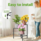 Tiered Plant Stand Outdoor 3 Tier Indoor Metal Flower Shelf - Image 6