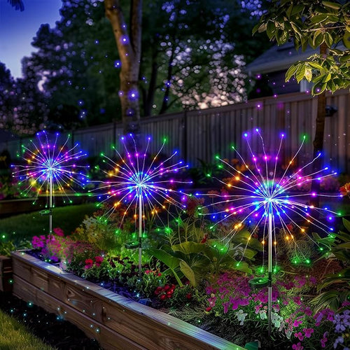 4 Pack Solar Firework Lights 200 LED Create Magical Nights, Waterproof - Image 2