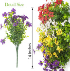 Artificial Fake Plants Flowers for Outdoor Spring Decoration, 16 Bundles Faux - Image 3