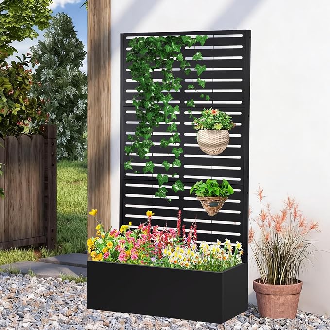Metal Raised Garden Bed with Trellis, Planter Box - Image 2