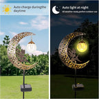 Solar Garden Lights Outdoor Decor, Moon Fairy Crackle Glass Lights, Waterproof - Image 5