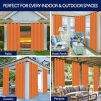 PureFit Outdoor Curtains for Patio Waterproof Weatherproof, UV Resistant - Image 5