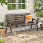 Tangkula Outdoor Fir Wood Bench - Image 4