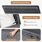 Devoko 97 Gallon Deck Box, Waterproof Resin Outdoor Storage Box - Image 5