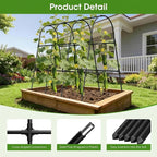 Cucumber Trellis for Raised Bed, U-Shape Garden Trellis for Climbing Plants - Image 2