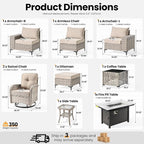 ovios 9-Piece Patio Furniture Set - Image 9