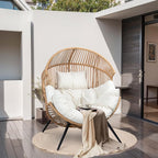 JAMFLY Egg Chair Wicker Outdoor Chairs, Oversized Patio Chair Oversized Lounger - Image 7