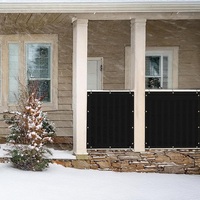 UPGRADE Privacy Fence Screen 3'x9' Black Outdoor 90% Visibility Blockage 170 - Image 7