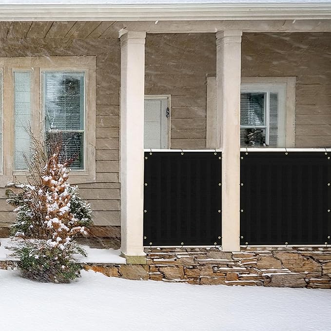 UPGRADE Privacy Fence Screen 3'x58' Black Outdoor 90% Visibility Blockage 170 - Image 7