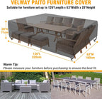 Velway Patio Furniture Cover Waterproof Outdoor Sectional Sofa Set Covers - Image 2