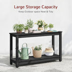 Stoog Outdoor Console Table, All-Weather 2-Tier Patio Console Table - Image 8