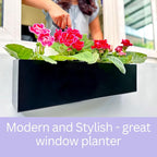 LaLaGreen Wall Planter Rectangular Metal Hanging Flower Pot - Image 3