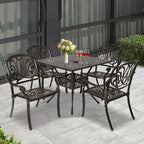Patio Dining Table, Cast Aluminum Patio Table - Image 6
