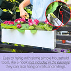 LaLaGreen Wall Planters for Outdoor White Carbon Steel Metal Hanging Flower Pots - Image 4