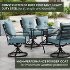 Hanover Lavallette 7-Piece Patio Dining Set, Modern Outdoor Dining Set - Image 5