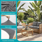 12Pcs Stretch Patio Cushion Covers, Outdoor Couch Covers Replacement, Outdoor - Image 3