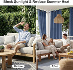 RYB HOME Extra Wide Outdoor Curtains - Image 2