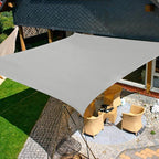 KANAGAWA Sun Shade Sail 10'x10' Gray Square UV Block Canopy Awning Shelter by KANAGAWA