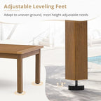 LUE BONA Outdoor Coffee Table, HDPS Patio Coffee Tables - Image 5