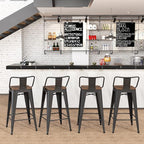 Yongchuang 24" Metal Barstools Set of 4 Counter Bar Stools - Image 8