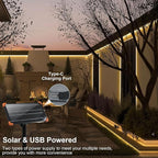 DBFAIRY 50Ft Solar LED Strip Lights Outdoor, Large Capacity Solar Powered Light - Image 6