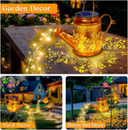 Solar Powered Hummingbird with Flowers Watering Can Lights Waterproof Outdoor - Image 5