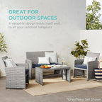 Best Choice Products 4-Piece Outdoor Wicker Patio Conversation Furniture Set - Image 6