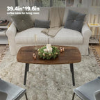 WOHOMO Folding Coffee Table for Small Spaces, No Assembly Farmhouse Portable - Image 4
