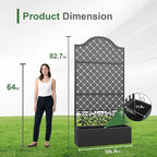 Metal Raised Garden Bed with Trellis & Privacy Screen - Image 2