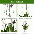 COOMIN 30'' Monstera Plant Support Outdoor, Metal Expandable Plant Supports - Image 5