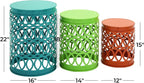 Deco 79 Metal Side End Accent Table Indoor Outdoor Nesting End Table - Image 3