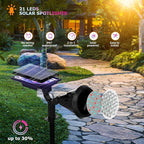 Solar Color Spot Lights Outdoor, 21 LEDs Color Changing Outdoor Lights - Image 2