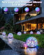 Coroor Garden Solar Ball Lights Outdoor Waterproof, 30 LED Cracked Glass Globe - Image 5