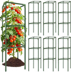 6 Pack Square Tomato Cages, 49.2" Large Upgraded Heavy Duty Steel Tomato by Unknown