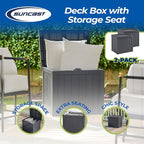 Suncast 2 Pack 22 Gallon Indoor or Outdoor Backyard Patio Small Storage Deck Box - Image 2