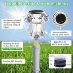 Mancra 8 Pack Solar Pathway Lights Outdoor, Mushroom Solar Garden Lights - Image 3