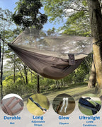 Sunyear Camping Hammock, Portable Single & Double Hammock - Image 4