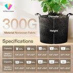 VIVOSUN 5-Pack 1 Gallon Heavy Duty Thickened Nonwoven Fabric Pots Grow Bags - Image 9