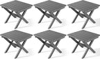 SERWALL Folding Outdoor Side Table Set of 6, Adirondack End Table by SERWALL
