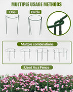 Joyhalo 12 Pack Peony Cages and Supports, 32 Inch Adjustable Plant Stakes - Image 7