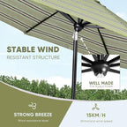 Tempera Patio Market Outdoor Table Umbrella - Image 6
