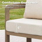 Outdoor Couch Aluminum Patio Furniture, 3-Seat All-Weather Metal Modern Patio - Image 4