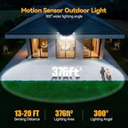 TECKNET 461 LED Solar Powered Outdoor Lights, 270° Angle & 3 Lighting Modes - Image 6