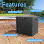 EasyUp 36 Gallon Outdoor Storage Box Waterproof, Resin Outdoor Deck Box - Image 3