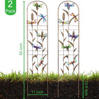 SUNNYPARK Set of 2 Dragonfly Metal Garden Trellis - Image 2