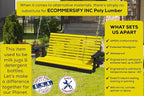 Poly Lumber Wood 4FT Porch Swing Amish Craftsmandship Made in USA HDPE - Image 3