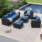 Aoxun Patio Furniture Set, 5 Piece Outdoor Sectional Sofa - Image 2