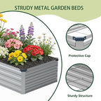 8x2x1 ft Galvanized Raised Garden Bed, Outdoor Planter Box Metal Patio Kit - Image 3